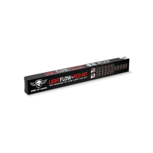 Kit Barres LED LightFLow Rouges 2x30cm + 2x15cm, Barres Magnétiques SOG-MLL1RE Spirit of Gamer