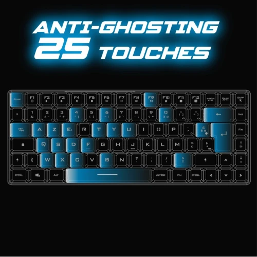 Clavier Gamer Semi Mécanique Bluetooth 5.0/Sans Fil 2.4 Ghz ELITE K70 CLA-EK70RF Spirite Of Gamer