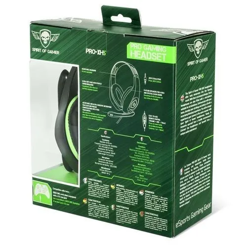 Casque Gaming Pro Avec Microphone Pour XBOX ONE Jack 3.5mm PRO-XH5 MIC-G715XB1 Spirit Of Gamer  