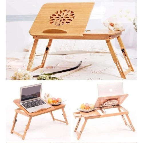 Table & Refroidisseur avec Deux Ventilateurs en Bois pour Laptop Pliable & Réglable BM92 BAMBOO