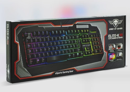 Clavier Gamer Semi-Mécanique Multimedia Support Smartphone Rgb Usb Elite-K40 SPIRIT OF GAMER