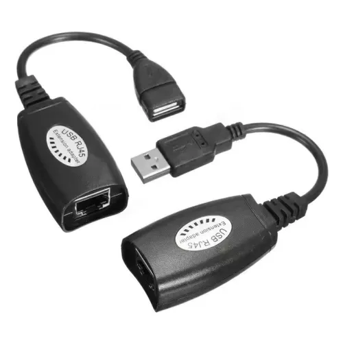 Adaptateur d'Extension de Câble USB 2.0 vers RJ45 LAN Cat5 / Cat6 Jusqu'a 45m 