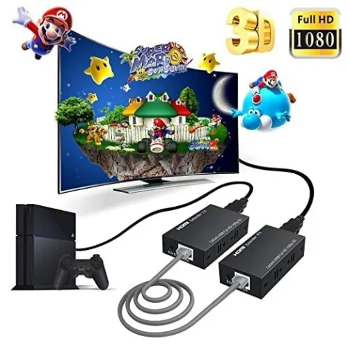 Extender & Rallonge HDMI Full HD à 60 Hz 60 m sur Câble Ethernet Cat5e/6