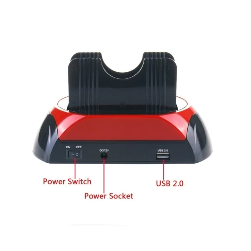 Station d'Accueil Double pour Disques Durs SATA/IDE 2,5" et 3,5" sur Port USB 2.0 875D