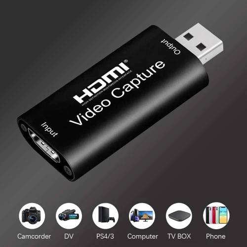 Carte Acquisition HDMI 4K Vers USB 2.0 (Adaptateur Capture HDMI Audio & Vidéo vers USB2.0)