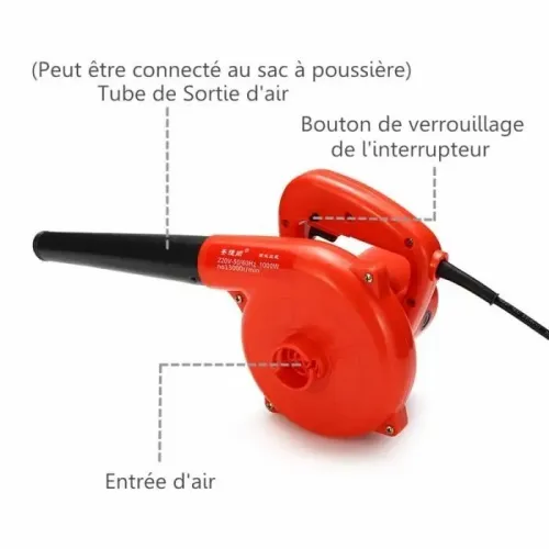 Souffleur & Aspirateur de Poussière Electrique 400W 1300r/min QTB-2.8