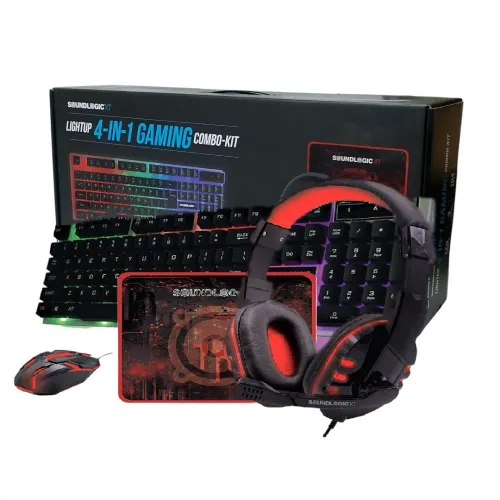 Pack 4-in-1:Clavier Gaming, Casque Gaming, Souris Gaming & Tapis Souris Light RGB 