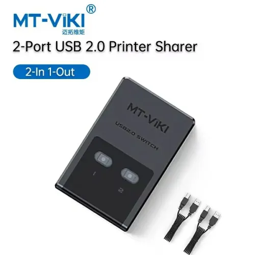 Swith Commutateur De Partage USB d'Imprimante 2 Ports vers 1 Port USB MT-SW221-CH MT-VIKI