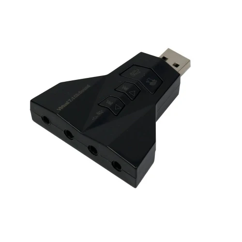 Adaptateur Carte Son USB 2.0 Virtual 7.1CH Sound 4CH Double Stereo & Double Mic