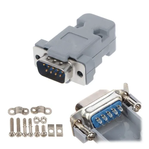 Fiche Connecteur DB9 RS232 9 Broches D-Sub Male à Souder Désigné pour le montage sur Câble