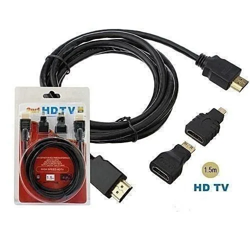 Câble HDMI 1080P 3-en-1 vers HDMI/Mini/Micro/HDMI, adaptateur haute vitesse