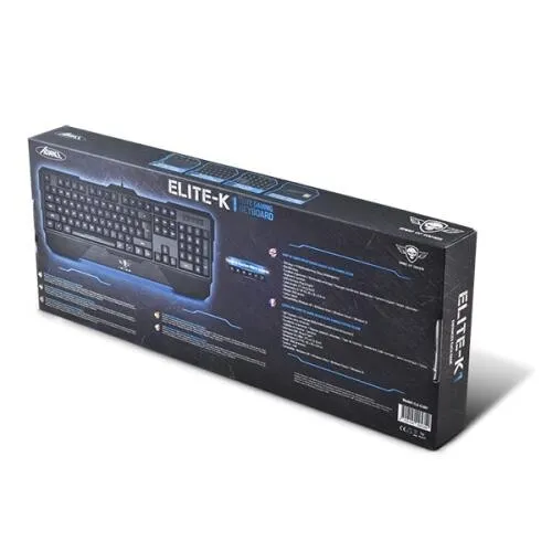 Clavier Gamer AZERTY Multimédia Rétro-Éclairage ELITE-K1 CLA-EL861 SPIRIT OF GAMER