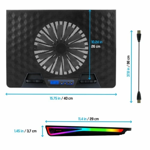 Refroidisseur Professional Airblade 800 Pour Laptop Jusqu'À 17" SOG-VE800 Spirit Of Gamer