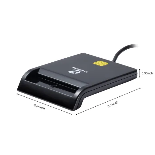 Lecteur de Carte Chifa & toute Cartes à Puce USB 2.0 Compatible Windows é MacOs ZW-12026-1 ZOWEETEK