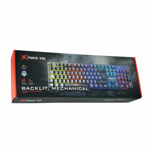 Clavier Gaming Mécanique Multimédia Anti-Ghosting Rétro-Éclairage USB QWERTY GK-915 Xtrike Me