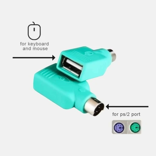Adaptateur Convertisseur USB Femelle vers PS/2 Mâle pour Souris, Clavier