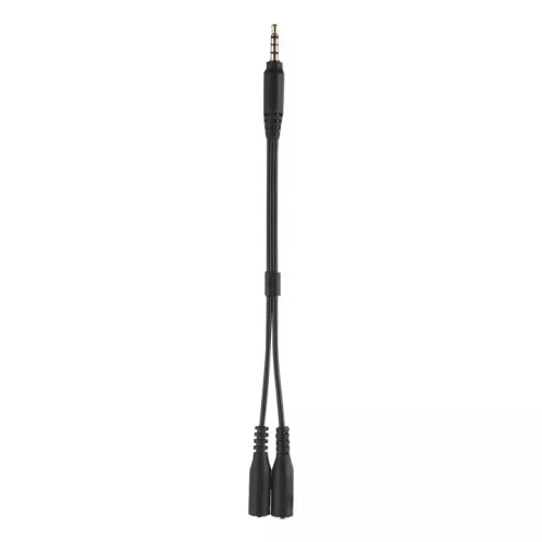 Câble Adaptateur Jack 3.5mm male 4 Pôles vers 2 Jack 3.5mm femelle Audio + Microphone 