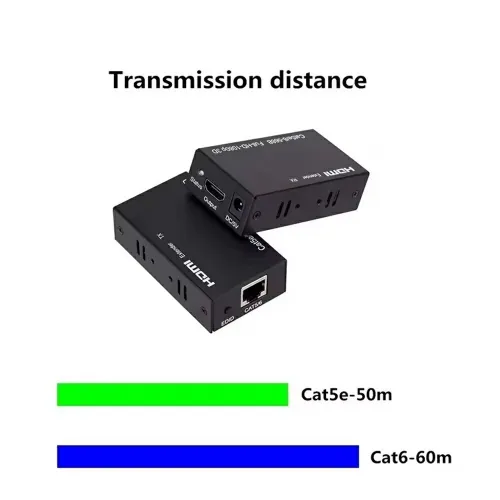 Extender & Rallonge HDMI UHD 4K à 60 Hz 60 m sur Câble Ethernet Cat5e/6