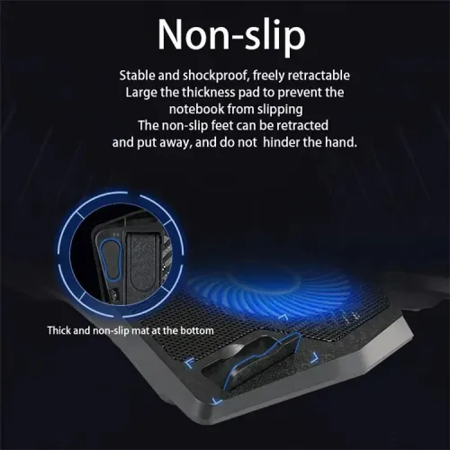 Refroidisseur Laptop avec 4 Ventilateurs Réglables Compatibles jusqu'à 17" S400