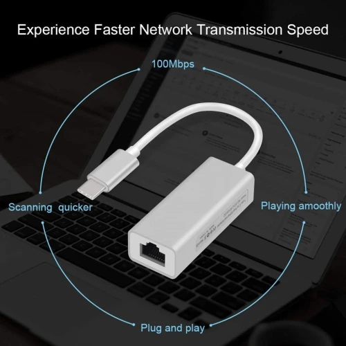 Adaptateur réseau USB 3.1 Type-C vers RJ45 pour PC / Laptop