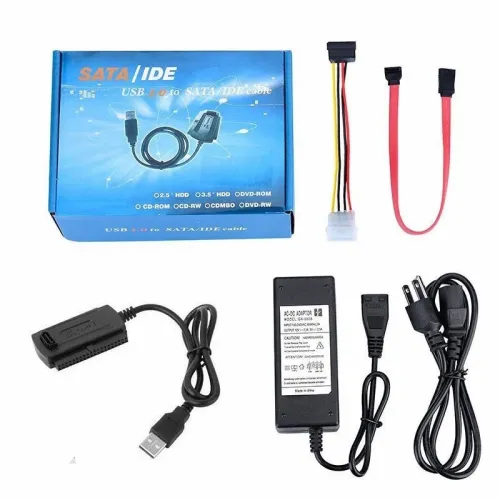 Câble Adaptateur USB 2.0 vers Disque dur SATA/IDE avec Alimentation 