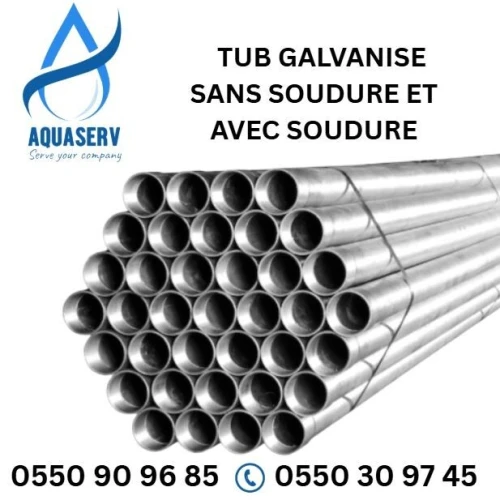 Tube Galvanisé - Tube Noir - Tube Acier à Souder Chauffage - Tube Acier étiré Sans Soudure