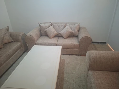 Salon : fauteuil 6places (3+2+1) avec une table basse