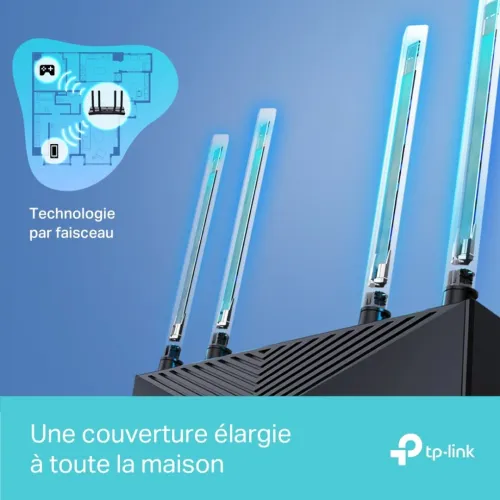 TP-LINK ARCHER AX23 : ROUTEUR WI-FI 6 BI-BANDE AX1800 MESH / WIFI 1.8GBIT/S - 05 PORTS GIGABIT - 4 ANTENNES OFDMA ET MU-MIMO