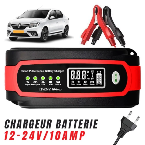 Chargeur de batterie voiture automatique intelligent 12-12v.10Amp  شاحن بطارية للسيارات