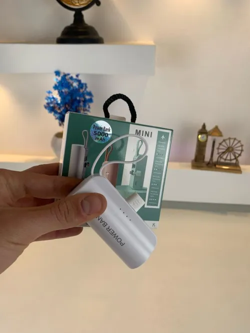 PowerBank 5000mAh et Support Telephone 2en1  باور بانك