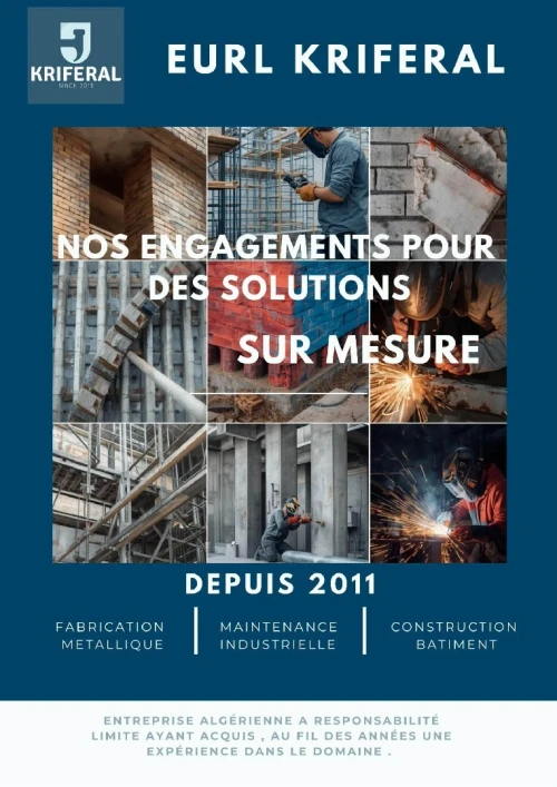Entreprise spécialisée depuis 2011 dans :