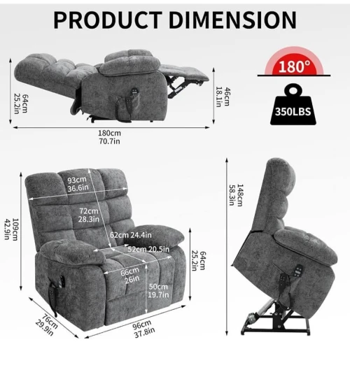 Fauteuil massant, chauffant et relaxant de qualité premium 
