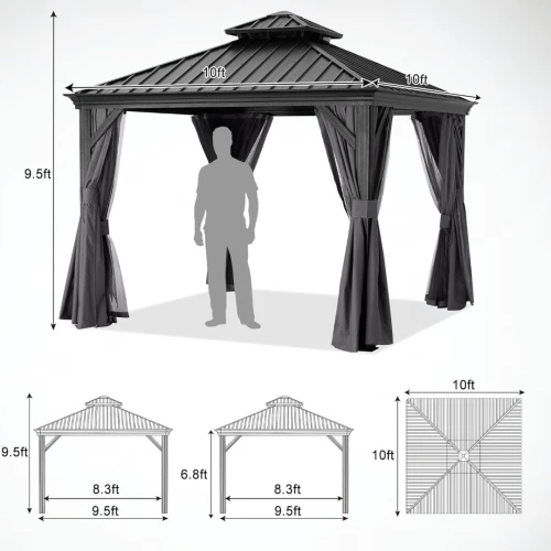Chapiteau de jardin en Aluminium (1er choix d'importation)