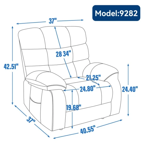 Fauteuil massant, chauffant et relaxant de qualité premium 