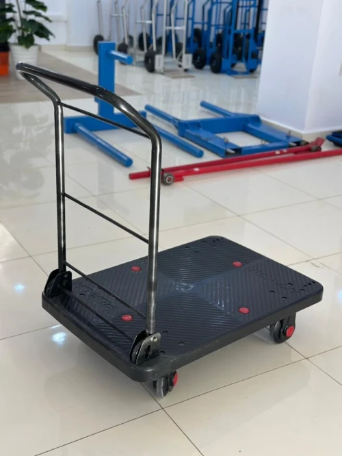 Chariot à plateforme noir en plastique PLA300-DX-SF