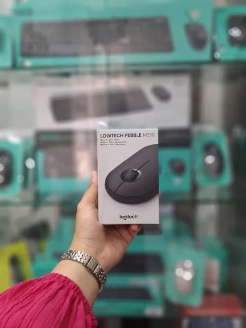 LOGITECH M350 PEBBLE - SOURIS BLUETOOTH SANS FIL SILENCIEUSE - DESIGN ULTRA FIN - 3 BOUTONS - NOIR & ROSE