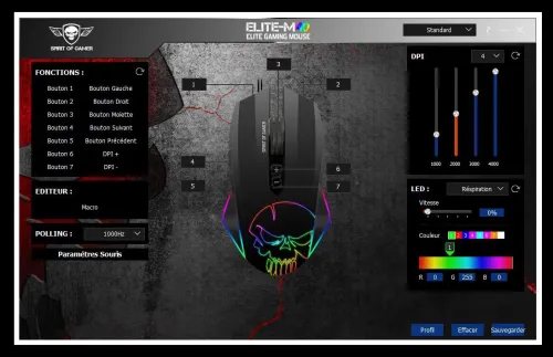SOURIS USB SPIRIT OF GAMER ELITE M40 RGB NEW