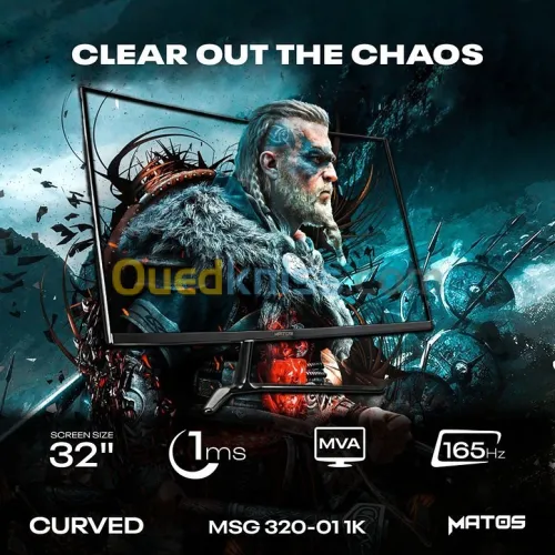PROMO ECRAN GAMING MATOS MSG 320-01 Curved 165HZ Full HD