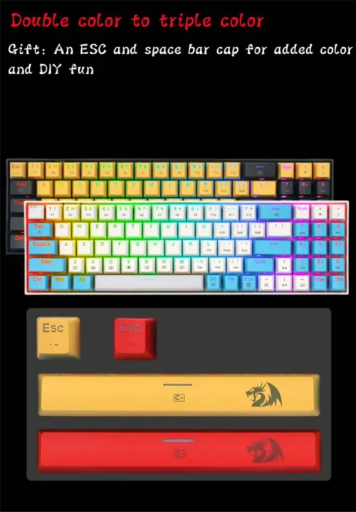 Redragon K688 Clavier Mécanique Gaming Red Switch RGB