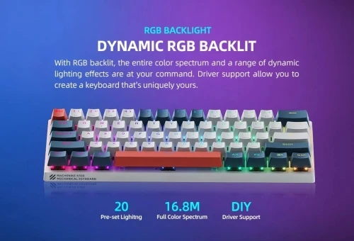 Clavier Machenike K500-B61 MINI 60% US Red Switch