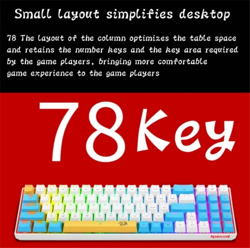 Redragon K688 Clavier Mécanique Gaming Red Switch RGB