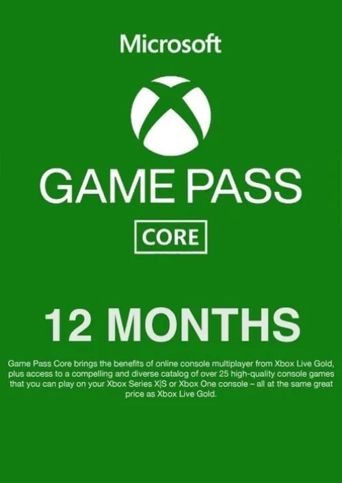 Xbox Game Pass Core 12 MOIS Membership [Digital Code]