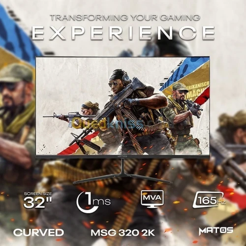 MONITEUR 32' MATOS MSG320 2K CURVED 165HZ
