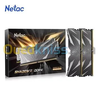 Netac Ram DDR4 avec dissipateur thermique pour ordinateur de bureau 3200MHz-8GB x2