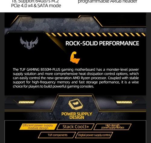 CARTE MERE ASUS TUF GAMING B550M-PLUS + WIFI + RAM + SSD NVME + CPU AMD 5600