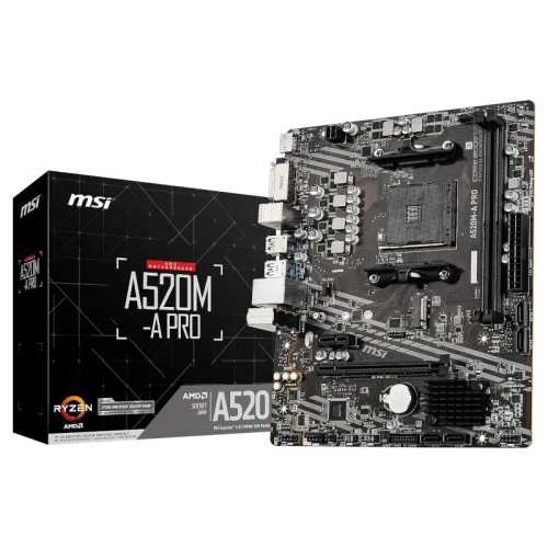 Carte Mère MSI A520M-A PRO + CPU AMD R5 5500