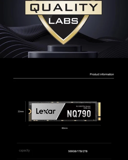 SSD NVMe Lexar NQ790 1TB PCIe Gen 4.0 7000MB/s