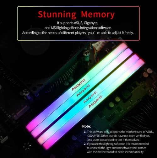 PROMO Asgard W2 série RGB RAM DDR4 8GBx2 3200MHz 