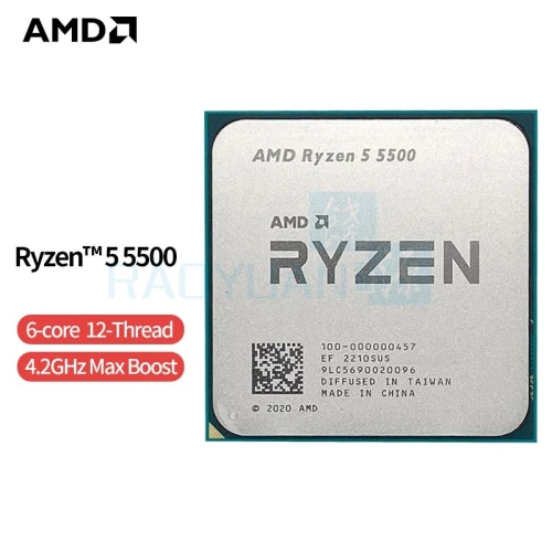 PROMO AMD Ryzen 5 5500 6 coeurs, 12 thread, 3.60 GHz, meilleur rapport performance prix