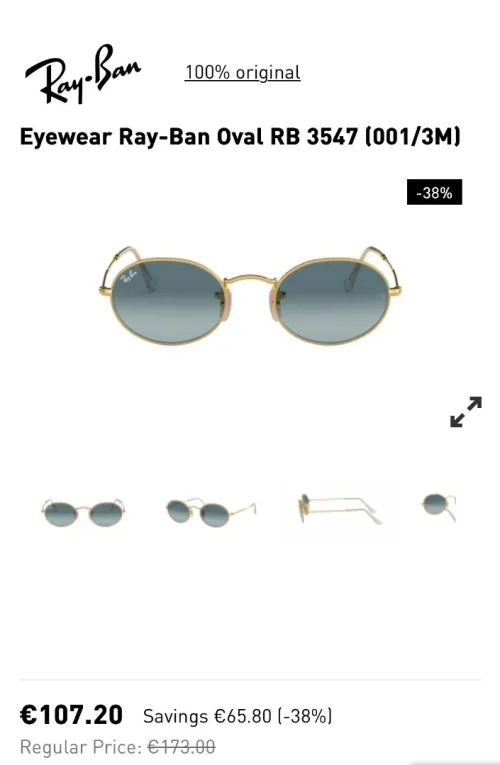Lunettes de soleil Ray-Ban Made in italy